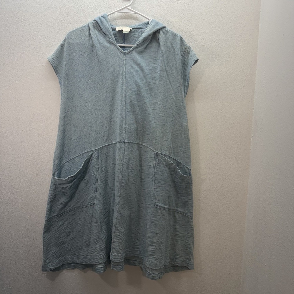 Anthropologie Saturday Sunday Hoodie T Shirt Dress Casual Pockets Sz XS Cotton